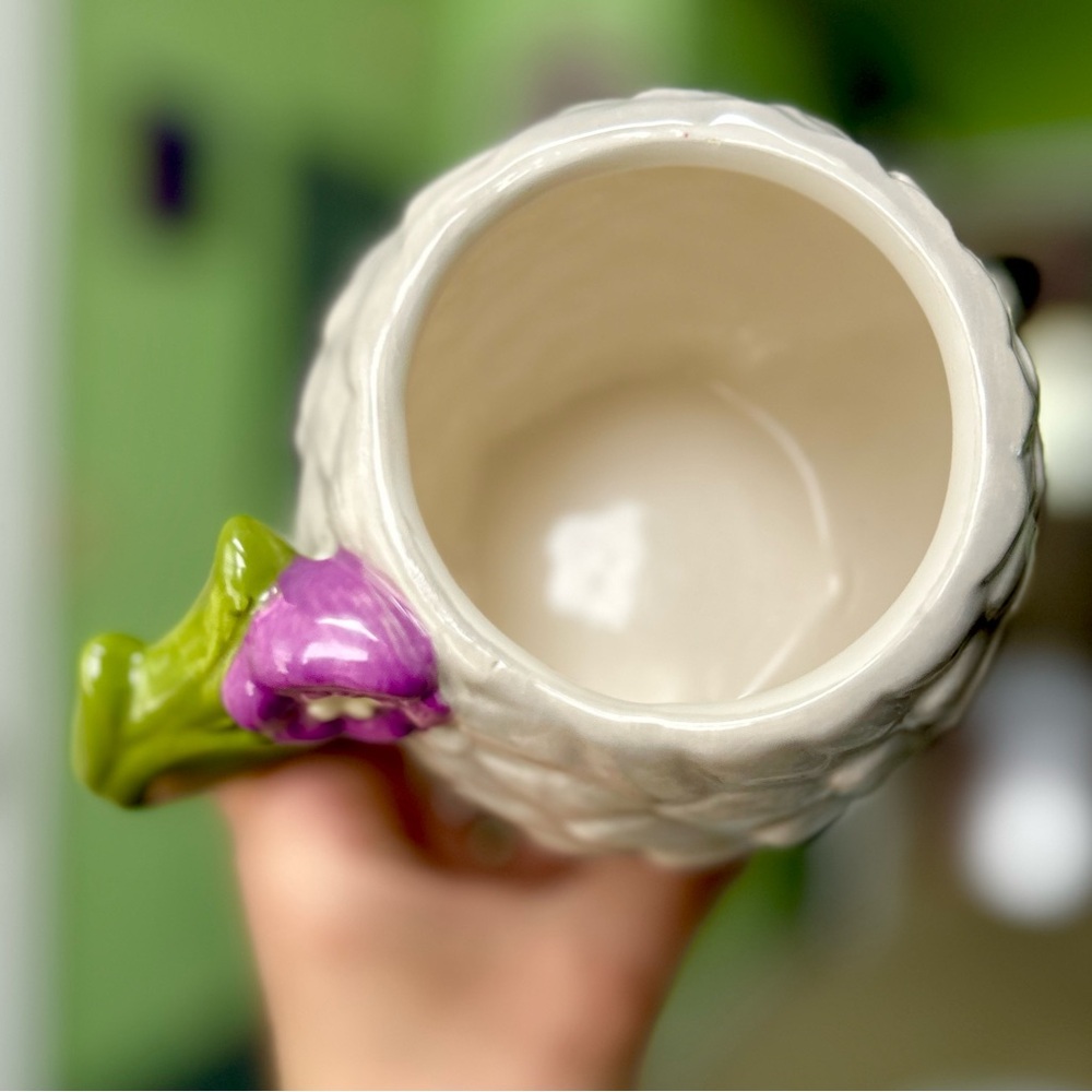 Cute Hedgehog Floral Handle Figural Kitchen Ceramic Dining Mug - Picture 4 of 7